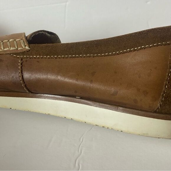 Aston Grey Scadicci Leather and Suede Penny Loafers Size 10.5 - Picture 9 of 11